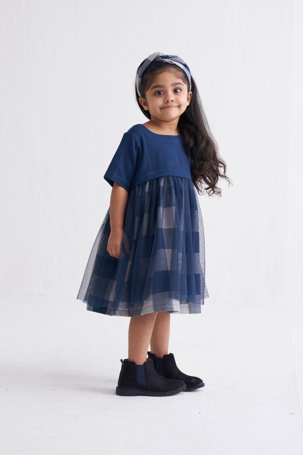 Yoke Dress - Navy - Totdot